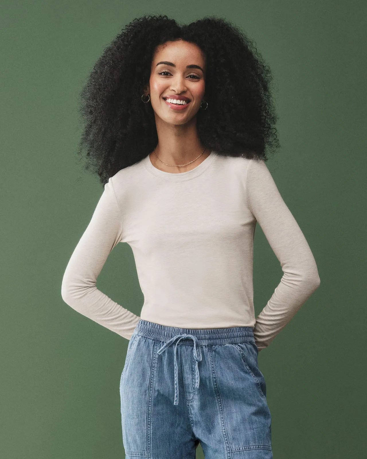 Bamboo Long Sleeve Tee sold by Splendid