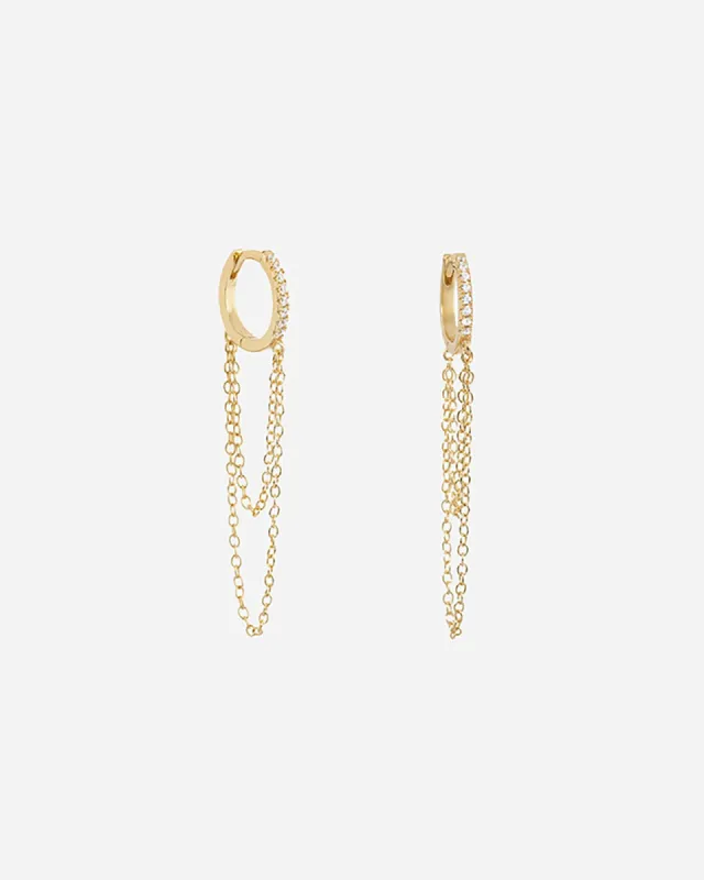 Shashi Pave Chain Earrings sold by Splendid