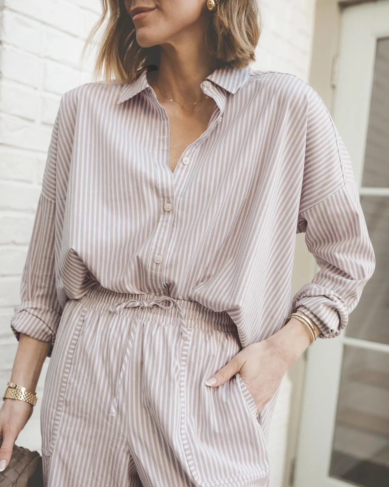 Splendid x @Cellajaneblog Poplin Button Down sold by Splendid