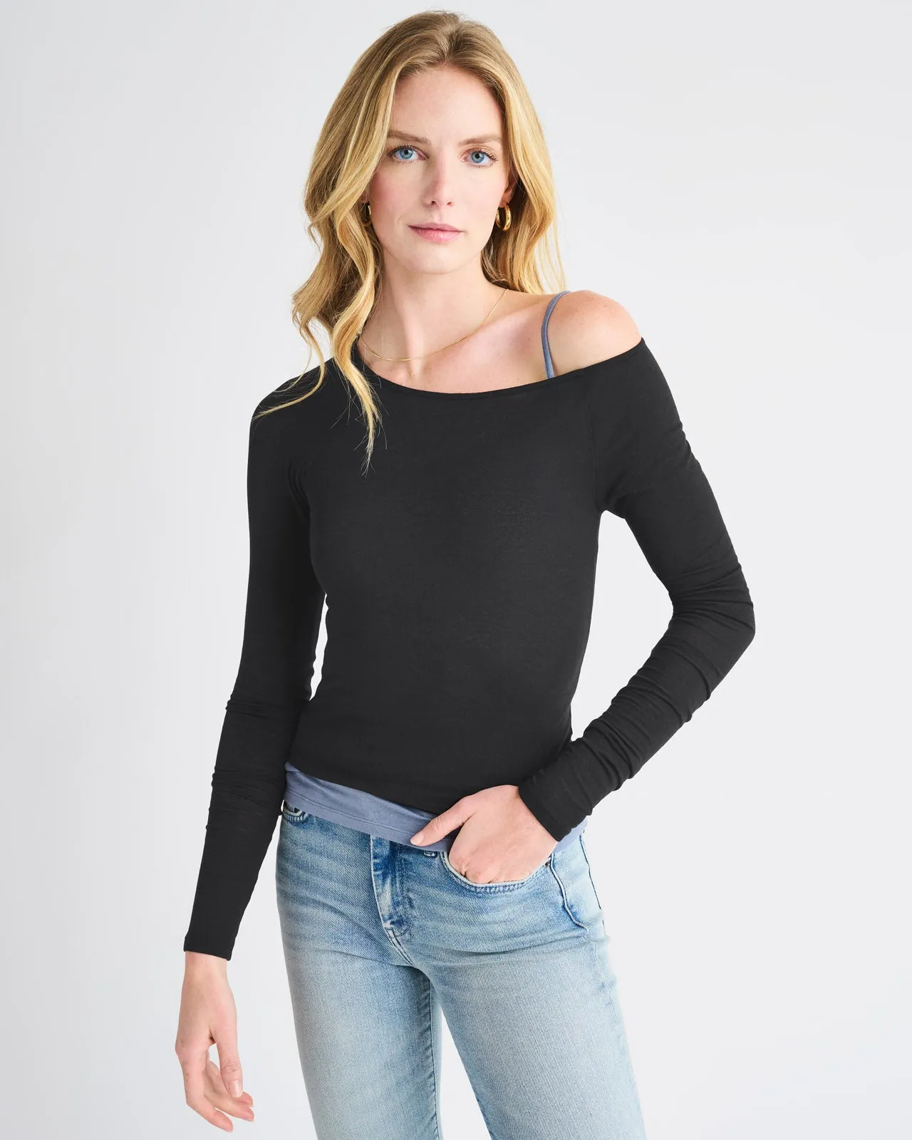 Sheer Everywhere LYR Long Sleeve Tee sold by Splendid