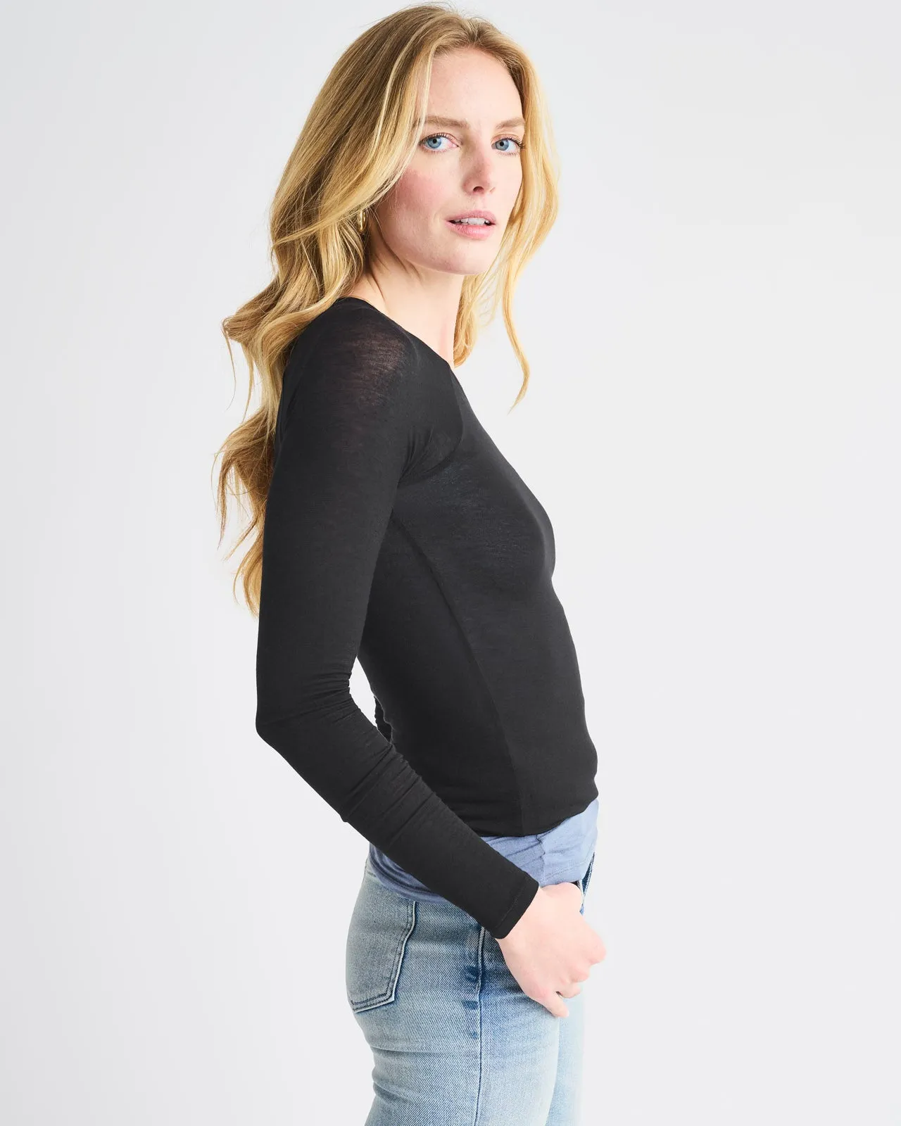 Sheer Everywhere LYR Long Sleeve Tee sold by Splendid product image thumbnail 4