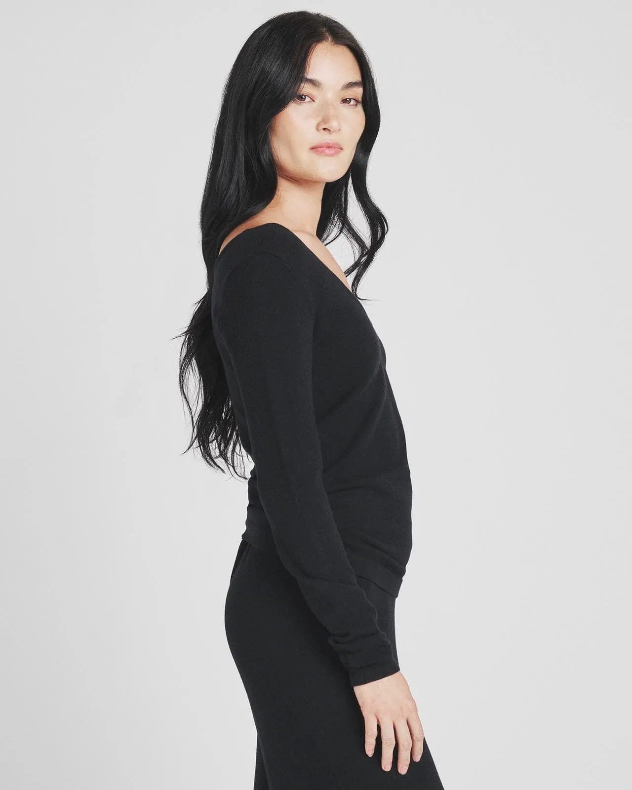 Loopknit LYR Reversible Deep V-Neck Top sold by Splendid product image thumbnail 3