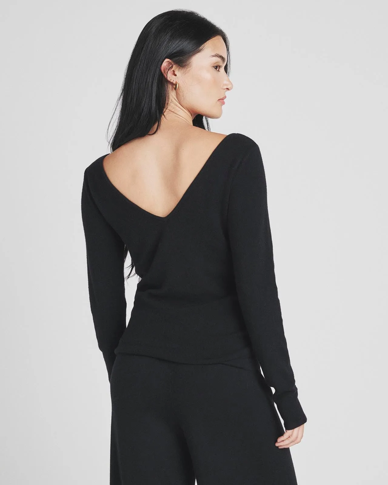 Loopknit LYR Reversible Deep V-Neck Top sold by Splendid product image thumbnail 4