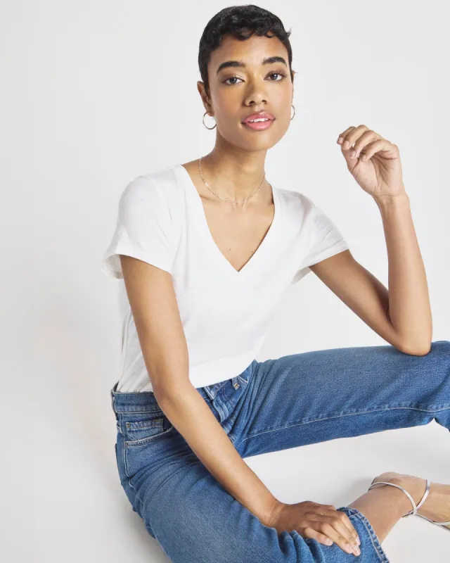 Jayden V-Neck Tee sold by Splendid