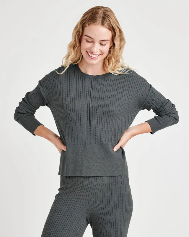 Veronica Cable Trim Sweater sold by Splendid