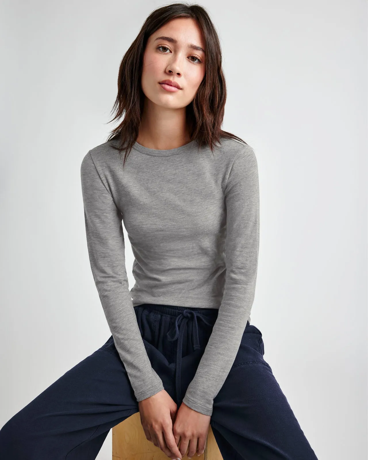 Eva Long Sleeve Slub Tee sold by Splendid product image thumbnail 3