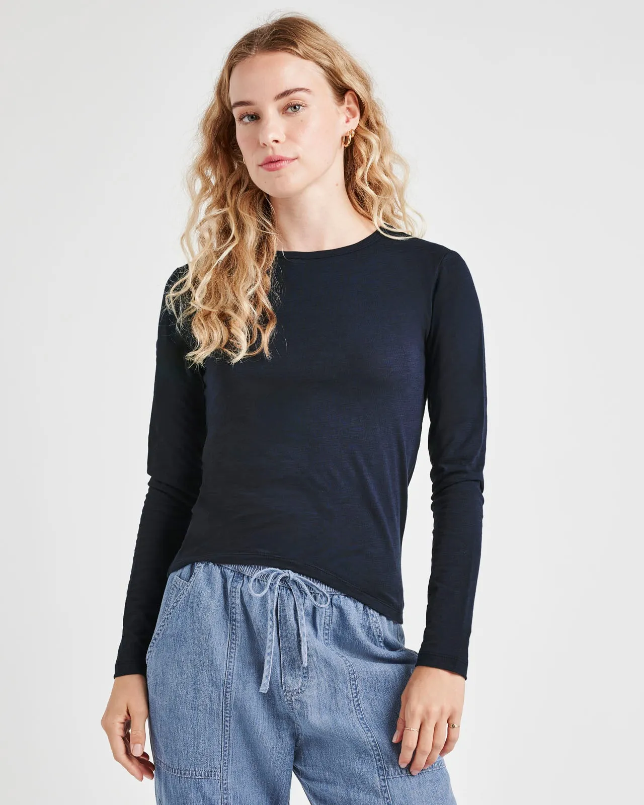 Eva Long Sleeve Slub Tee sold by Splendid product image thumbnail 4