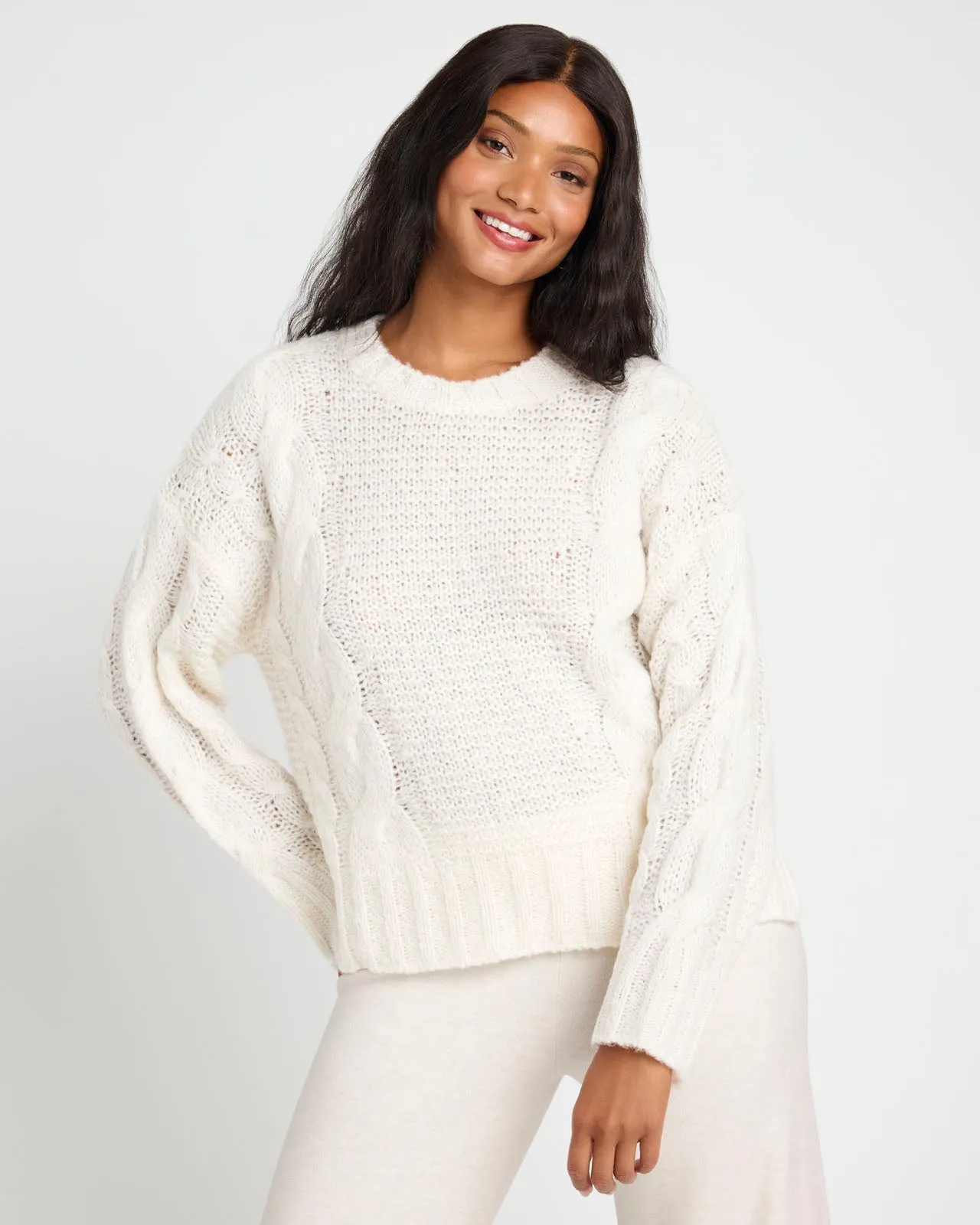 Splendid x Cellajaneblog Cashblend Cable Knit Sweater sold by Splendid product image thumbnail 3