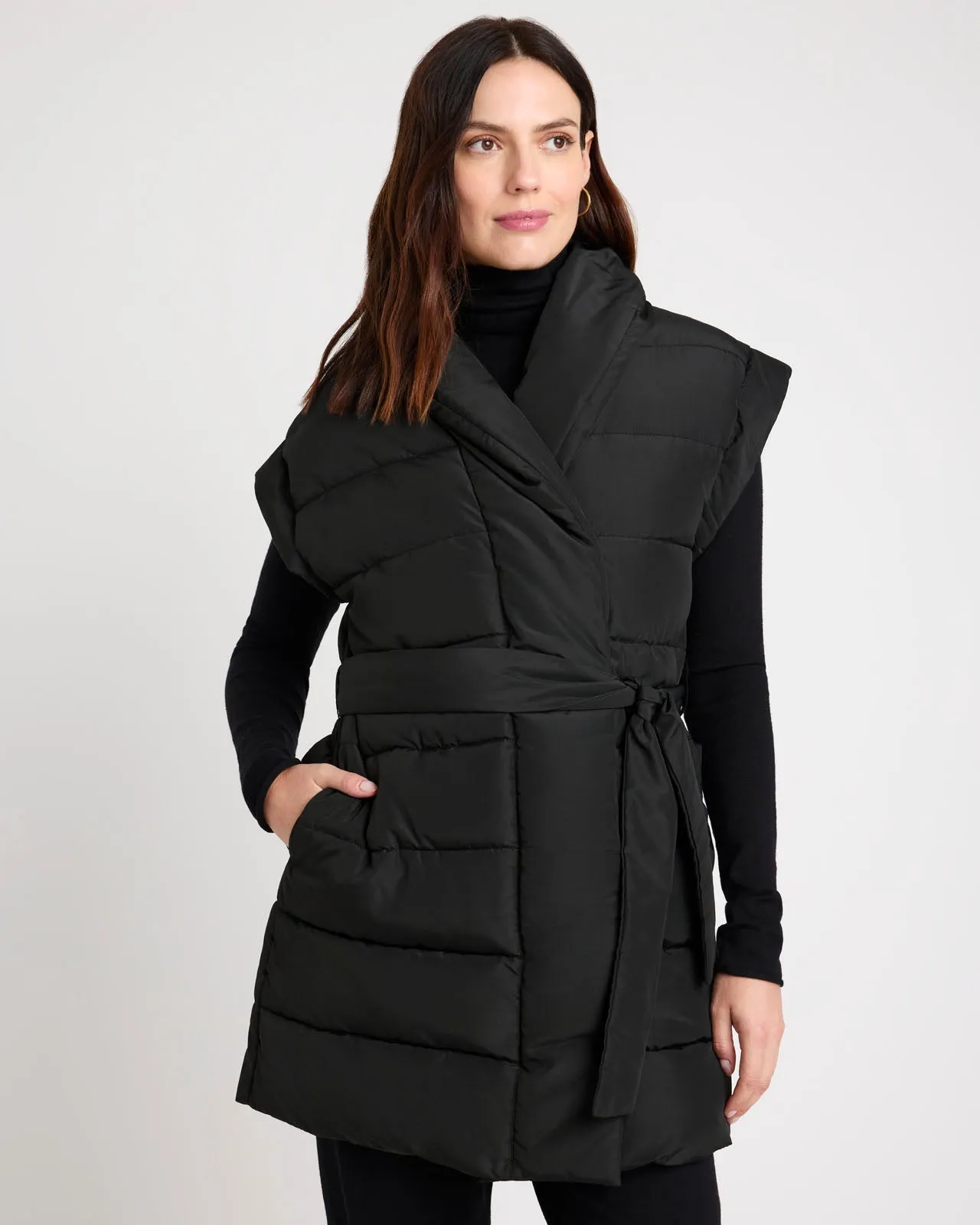 Splendid x @Cellajaneblog Long Puffer Vest sold by Splendid product image thumbnail 2