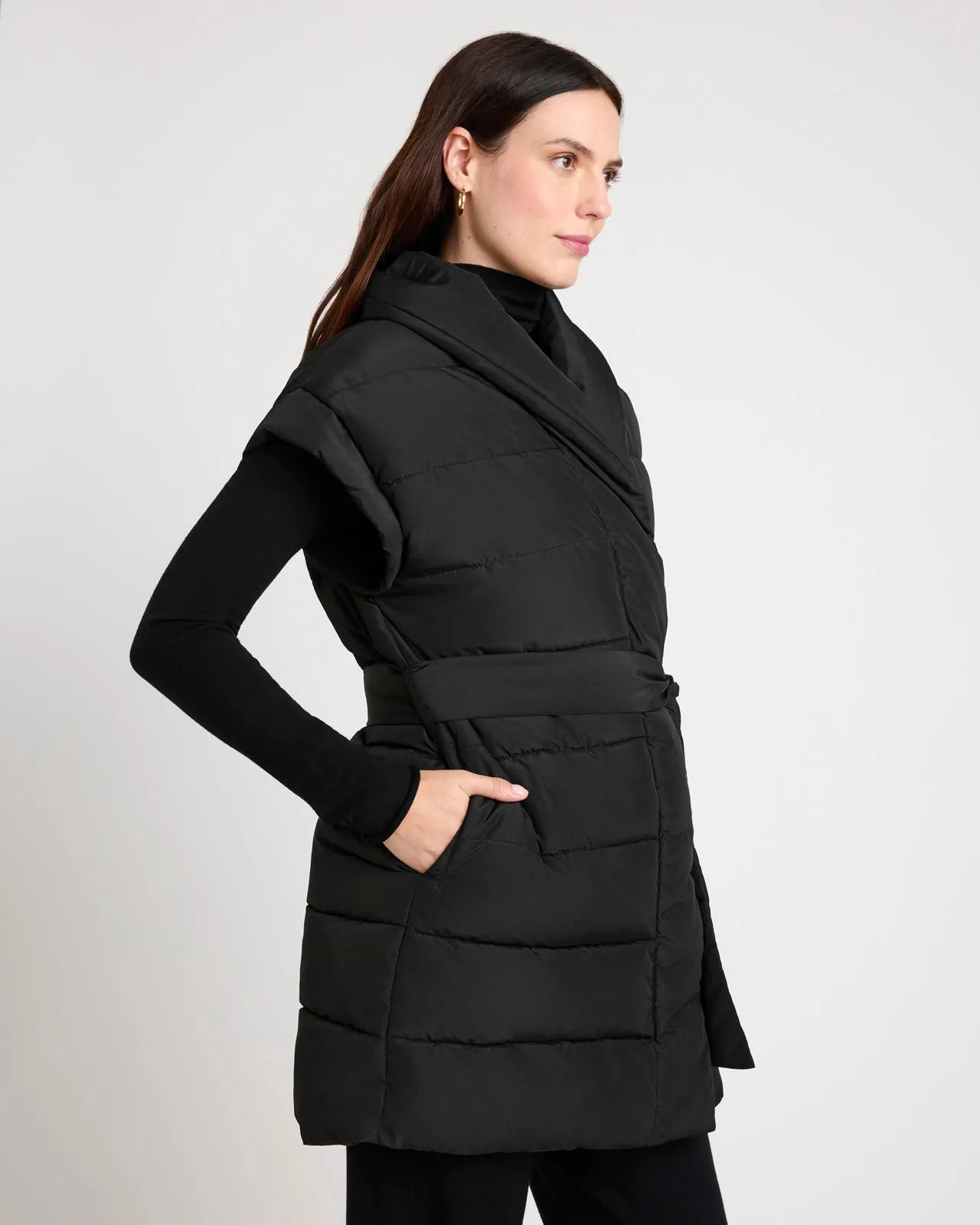 Splendid x @Cellajaneblog Long Puffer Vest sold by Splendid product image thumbnail 3