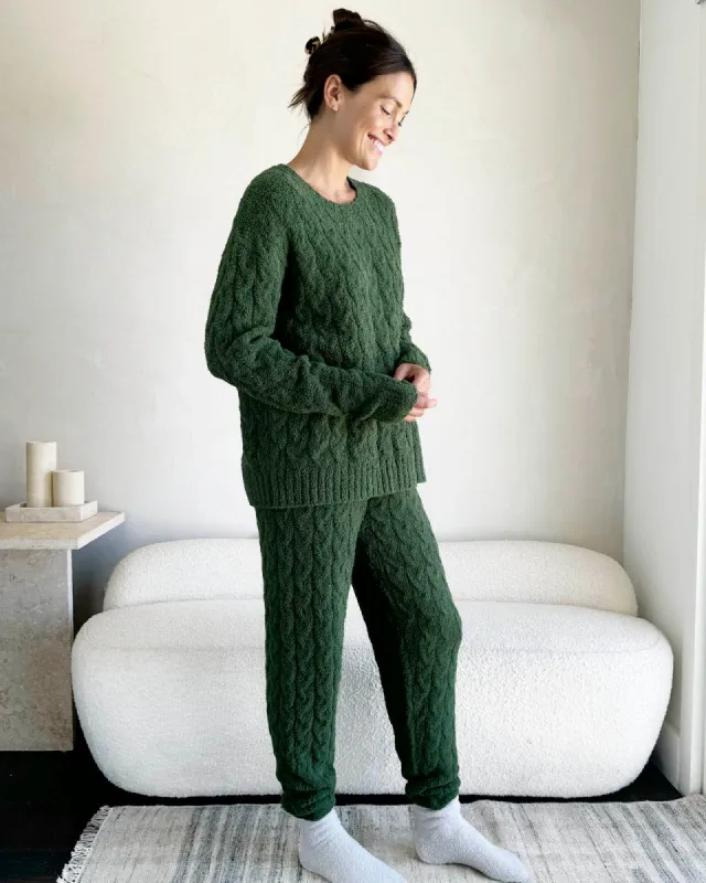 Forest Fuzzy Cable Knit Sweater PJ Set sold by Splendid