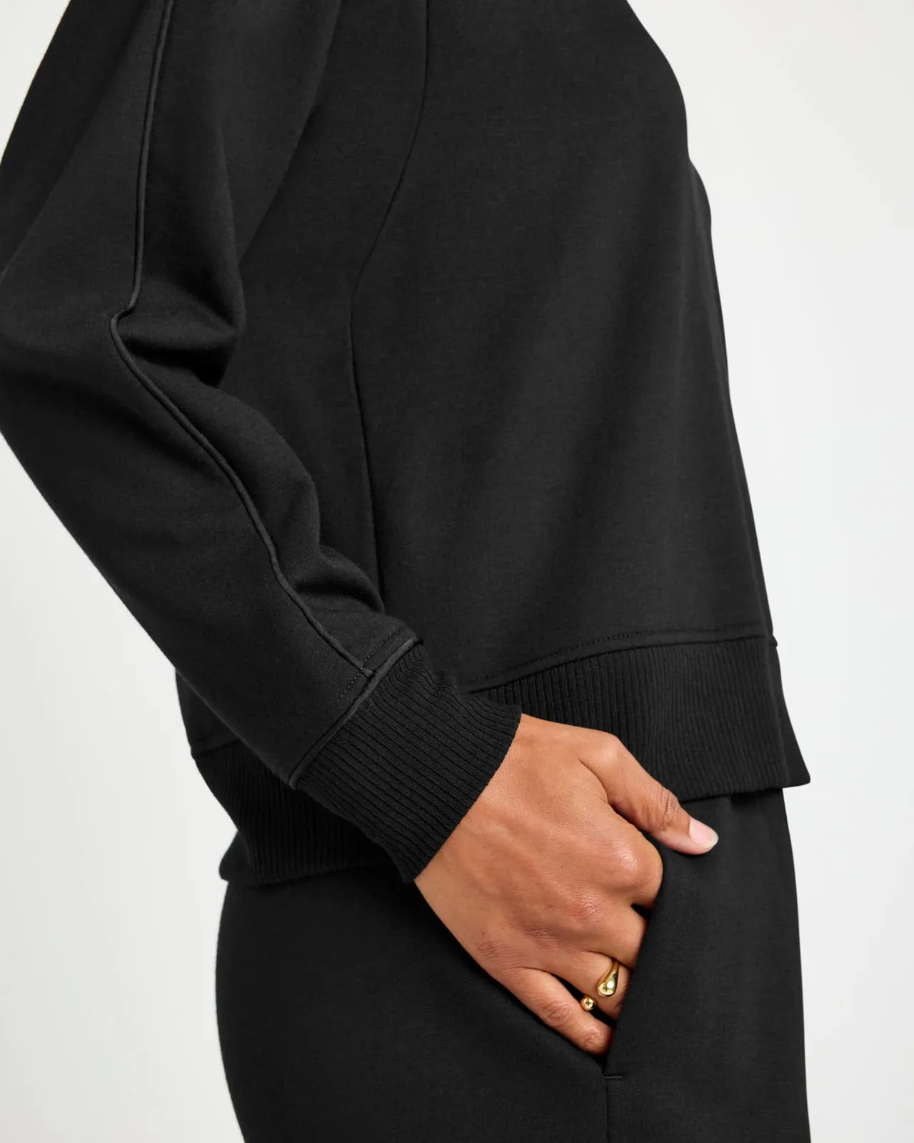 Soft Fleece Plush Satin Crewneck Pullover sold by Splendid product image thumbnail 3