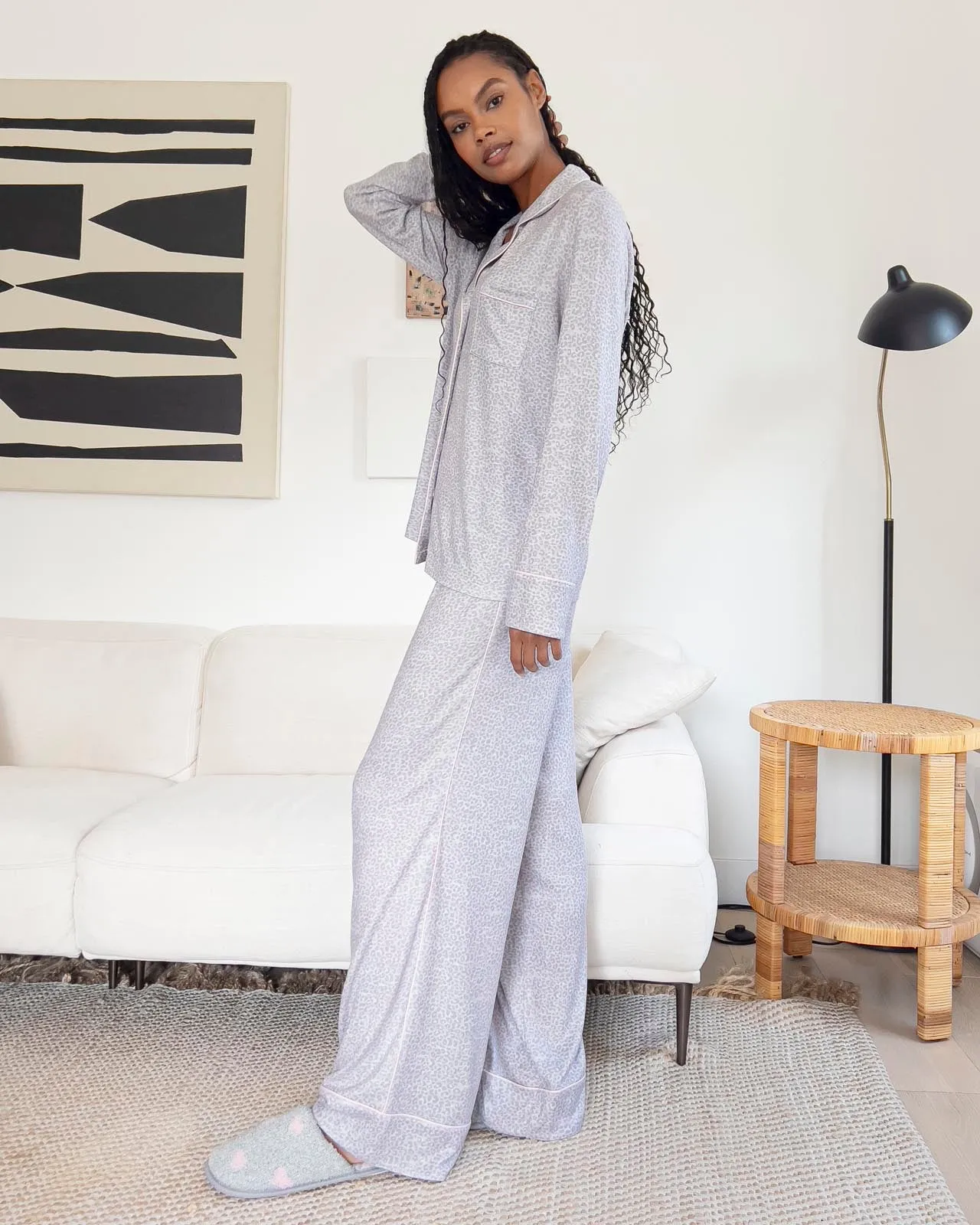 Flora Pillow Soft Leopard PJ Set sold by Splendid product image thumbnail 4