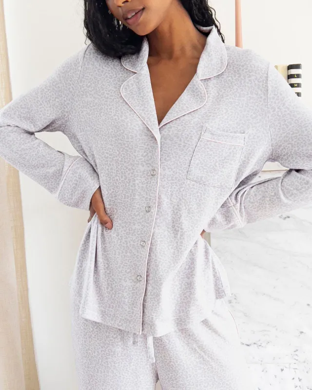 Flora Pillow Soft Leopard PJ Set sold by Splendid