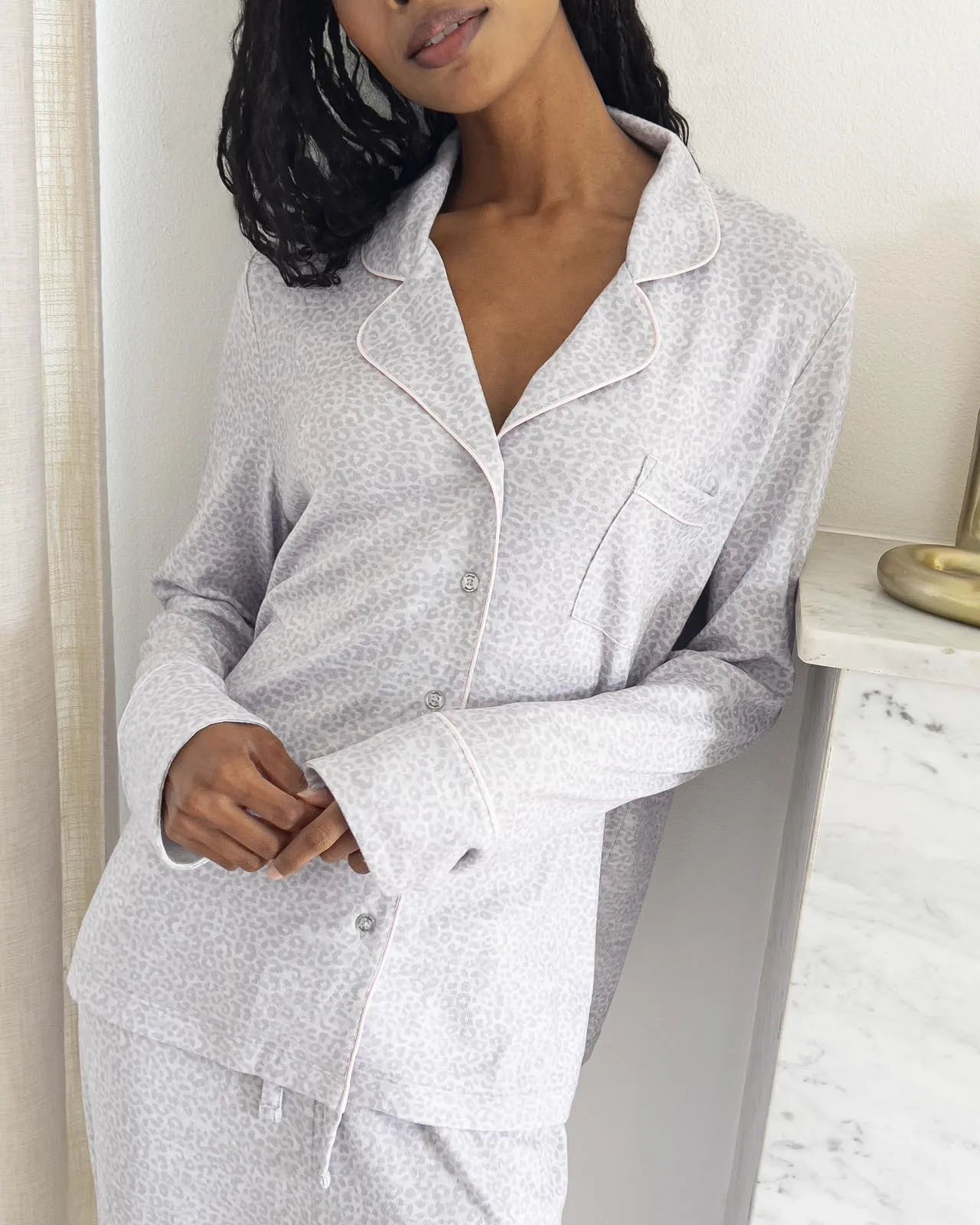 Flora Pillow Soft Leopard PJ Set sold by Splendid product image thumbnail 5