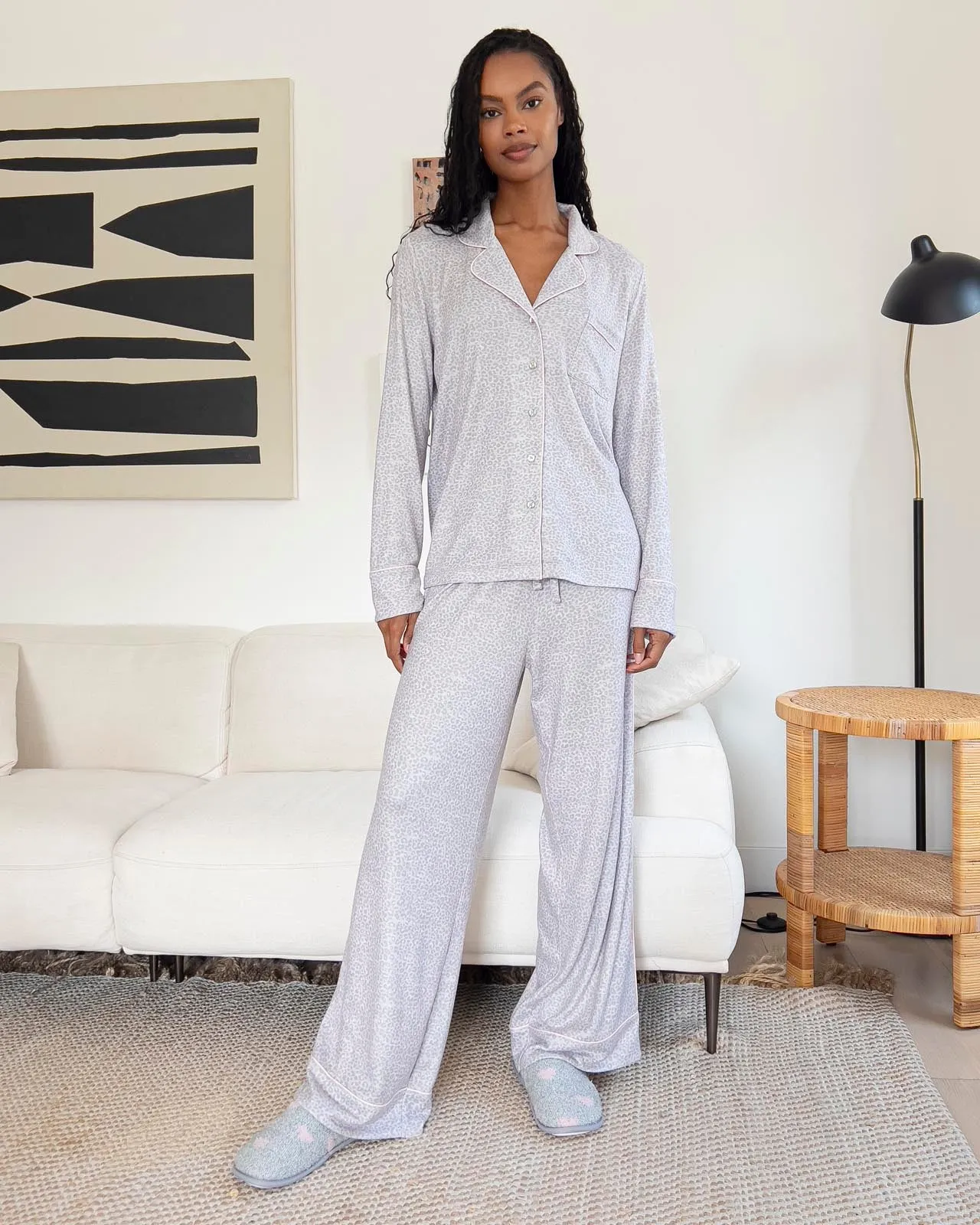 Flora Pillow Soft Leopard PJ Set sold by Splendid product image thumbnail 3