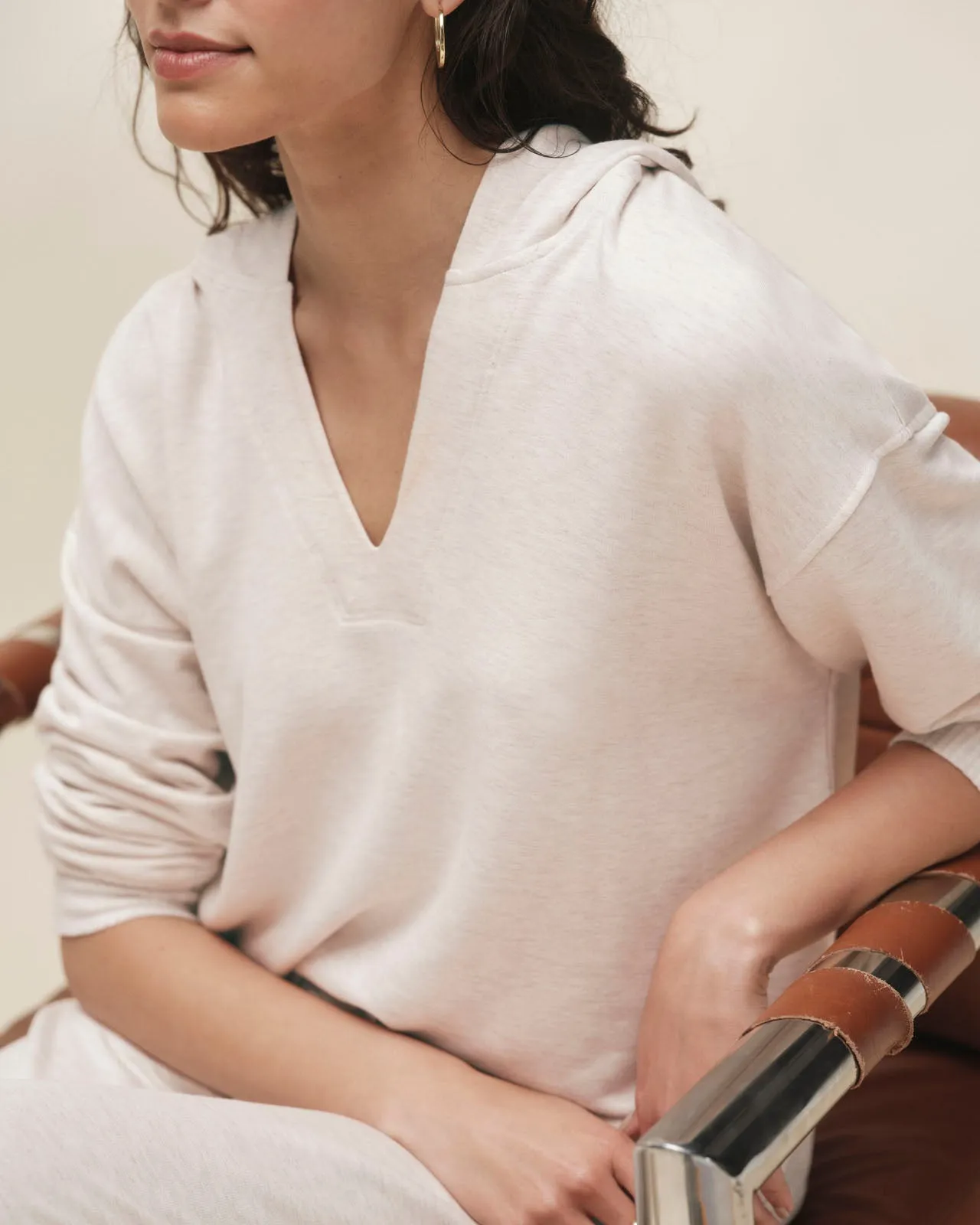 Soft Fleece Plush Satin Hoodie sold by Splendid product image thumbnail 2