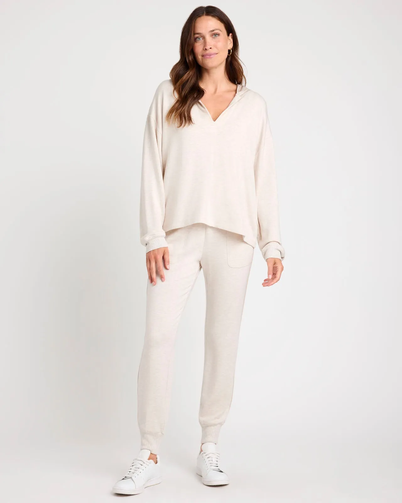 Soft Fleece Plush Satin Hoodie sold by Splendid product image thumbnail 5