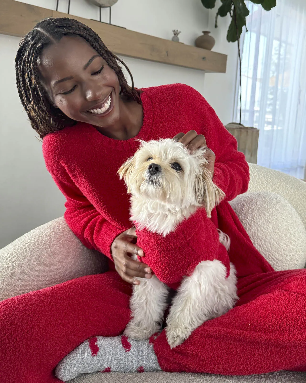 Red Fuzzy Sweater PJ Set sold by Splendid product image thumbnail 4