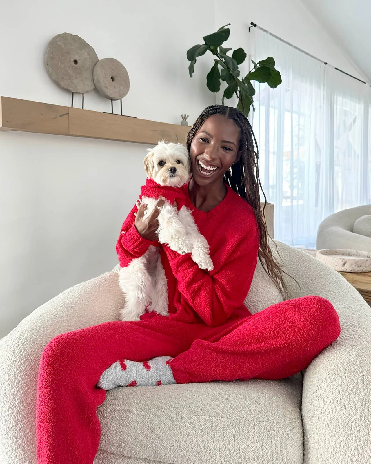 Red Fuzzy Sweater PJ Set sold by Splendid product image thumbnail 2