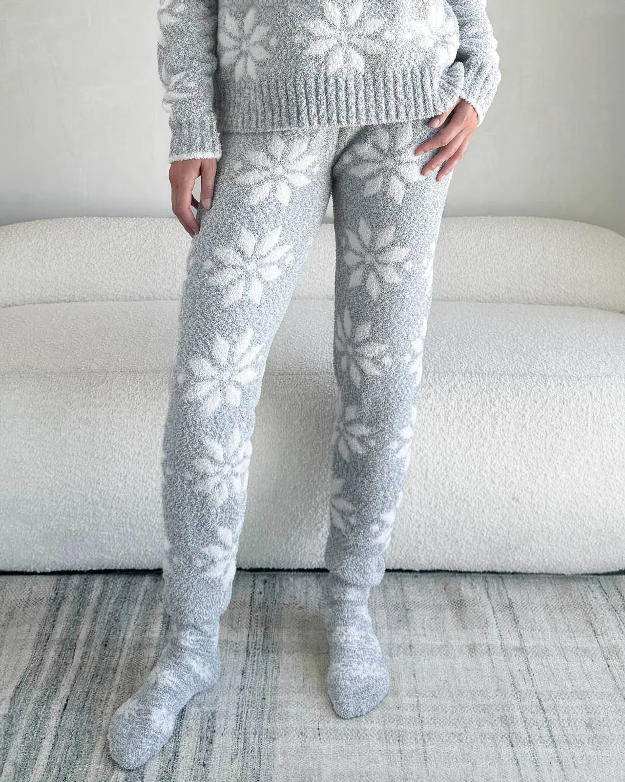 Grey Snowflake Fuzzy Sweater PJ Set sold by Splendid product image thumbnail 3