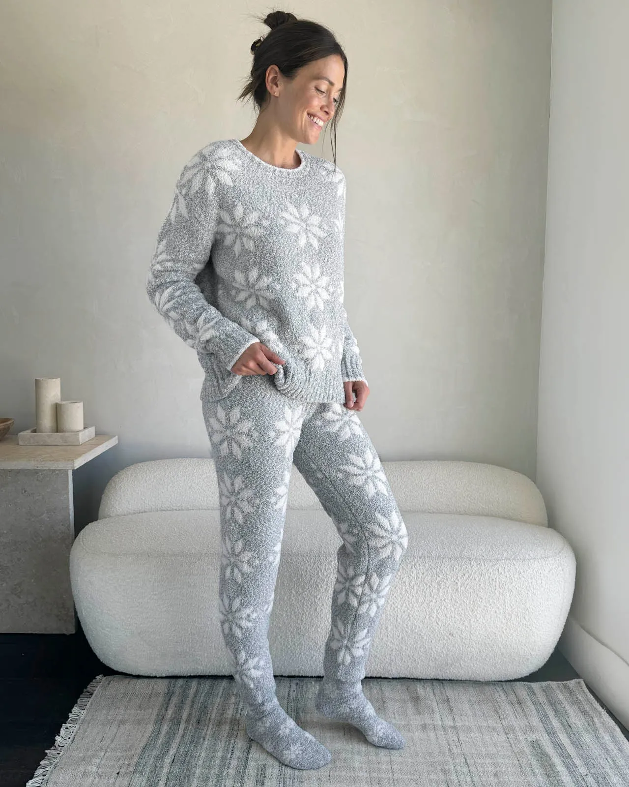 Grey Snowflake Fuzzy Sweater PJ Set sold by Splendid product image thumbnail 4