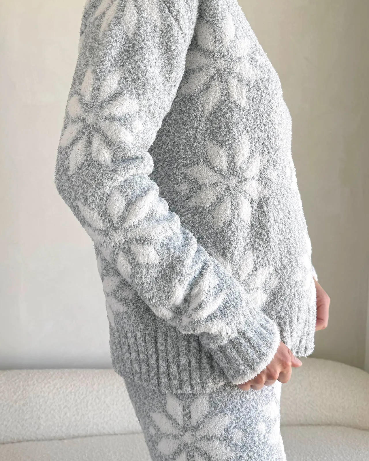 Grey Snowflake Fuzzy Sweater PJ Set sold by Splendid product image thumbnail 2
