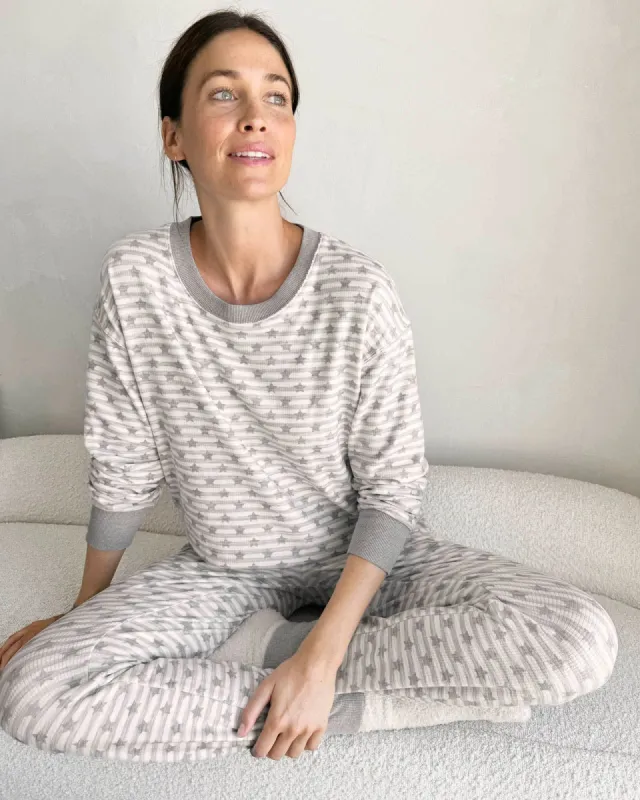 Star Stripe Marna Waffle Thermal PJ Set sold by Splendid