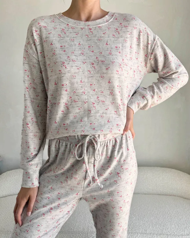 Holly Bunches Marna Waffle Thermal PJ Set sold by Splendid