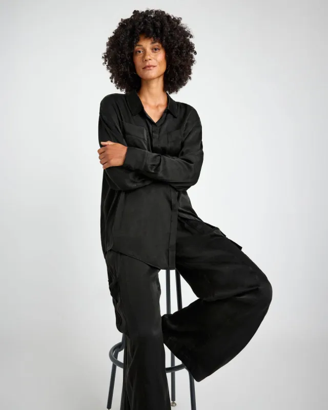 Macie Satin Button Down sold by Splendid