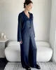 Navy Satin Silk PJ Set sold by Splendid