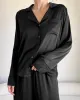 Black Satin Silk PJ Set sold by Splendid