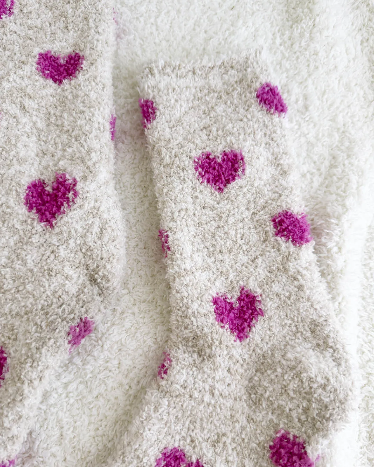 Pink Hearts Bia Fuzzy Socks sold by Splendid product image thumbnail 3