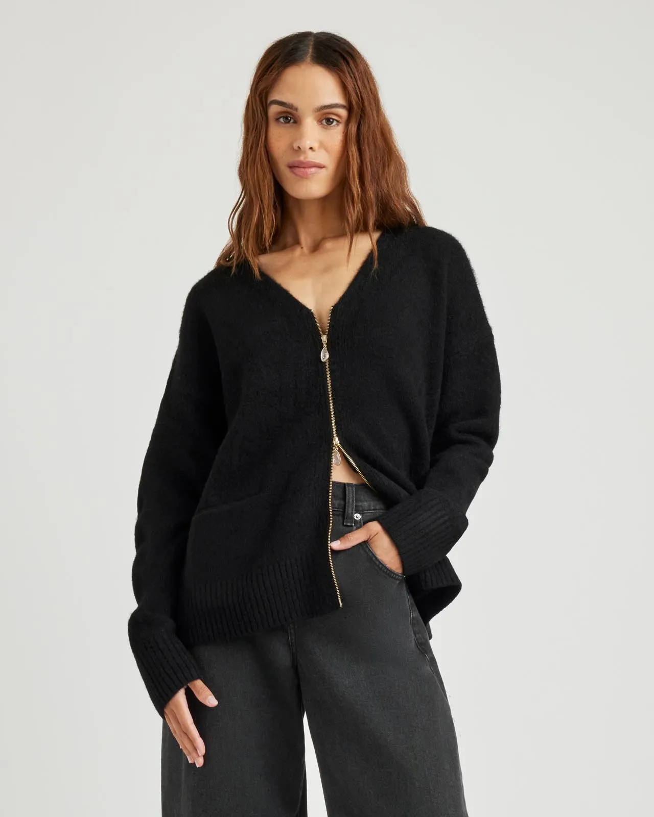Zeena Zip-Up Cardigan sold by Splendid