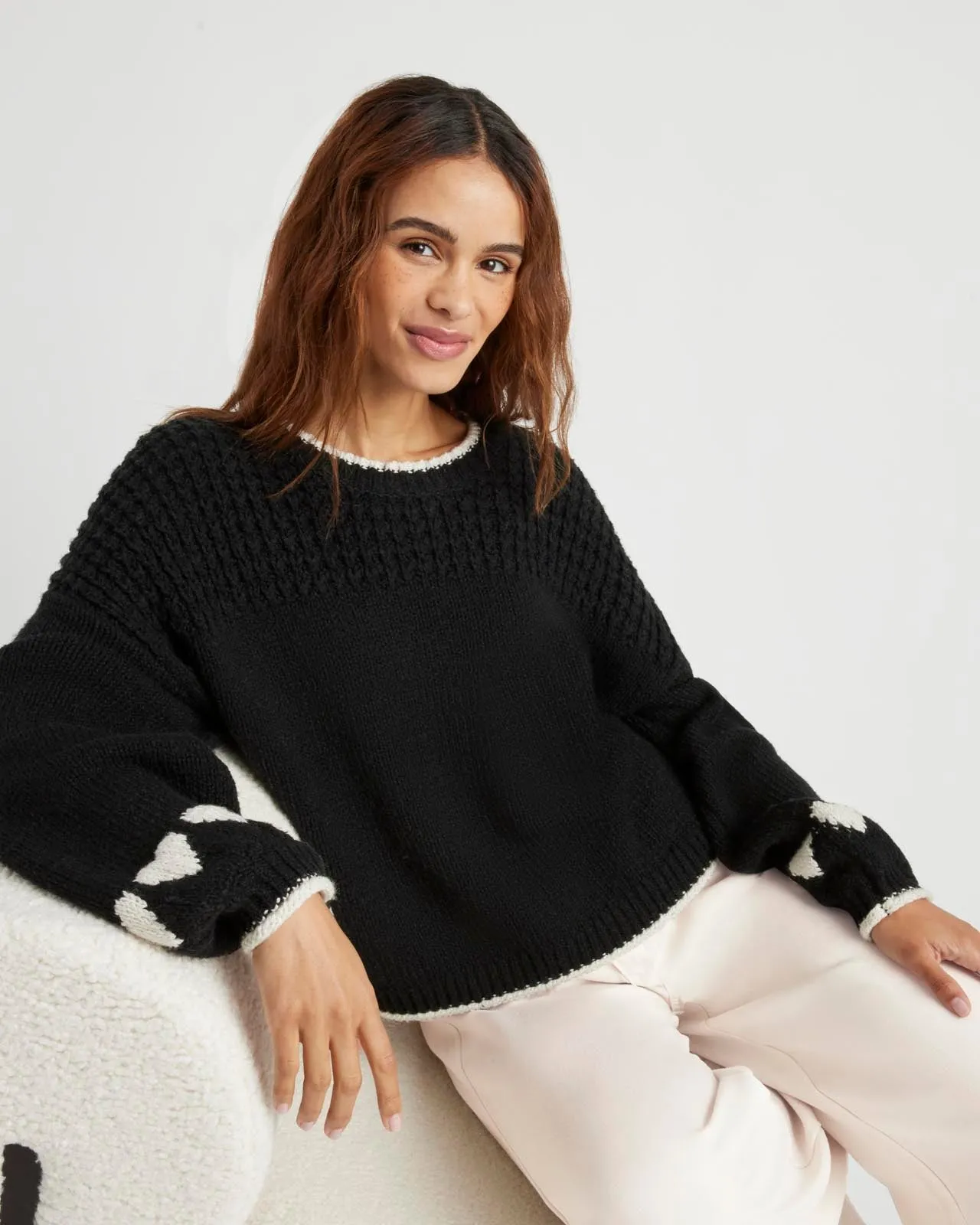 Charity Hearts Sweater sold by Splendid product image thumbnail 4