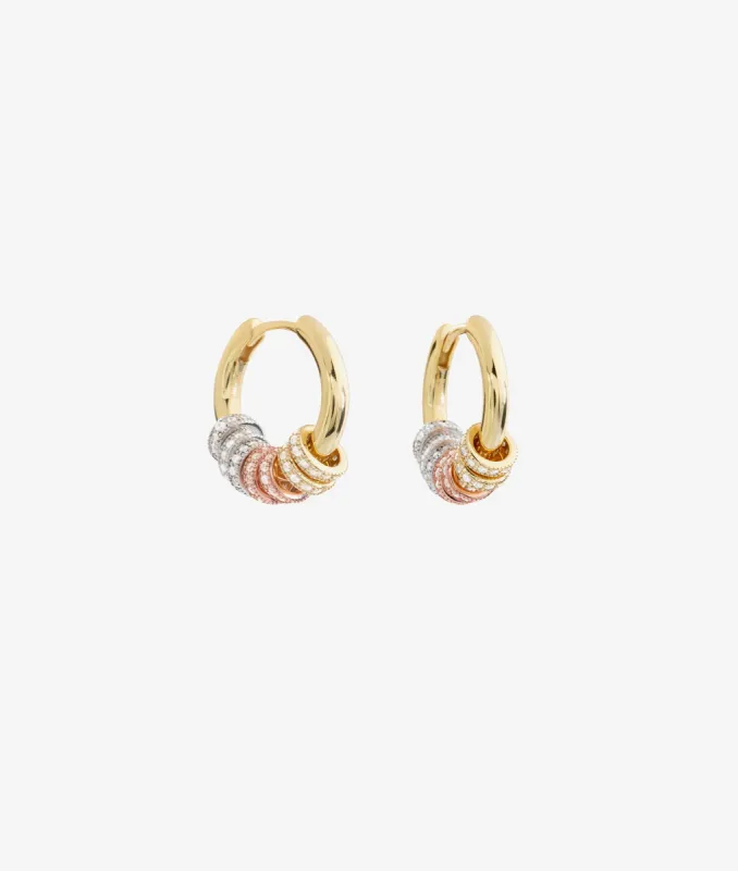SHASHI Gaia Pave Hoop Earrings sold by Splendid