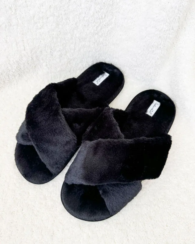 Black Criss Cross Slipper sold by Splendid