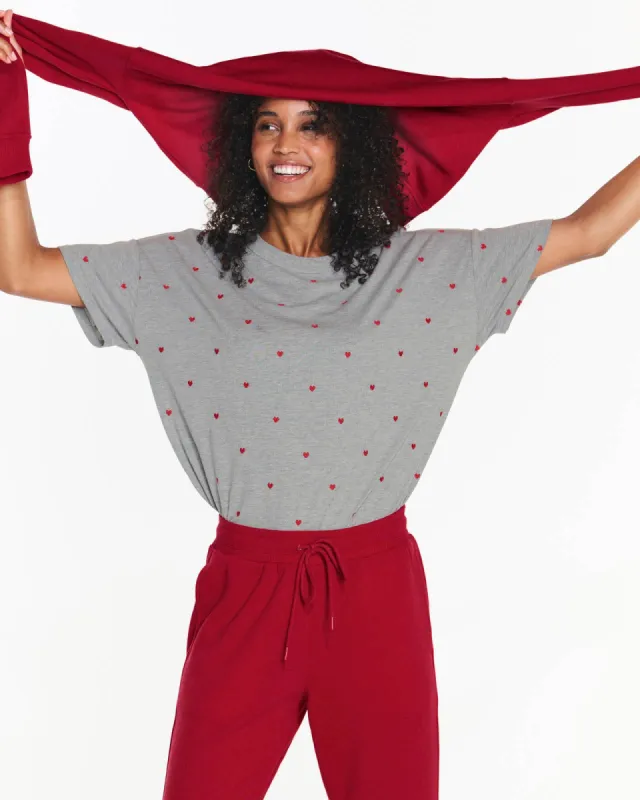 Embroidered Hearts Tee sold by Splendid