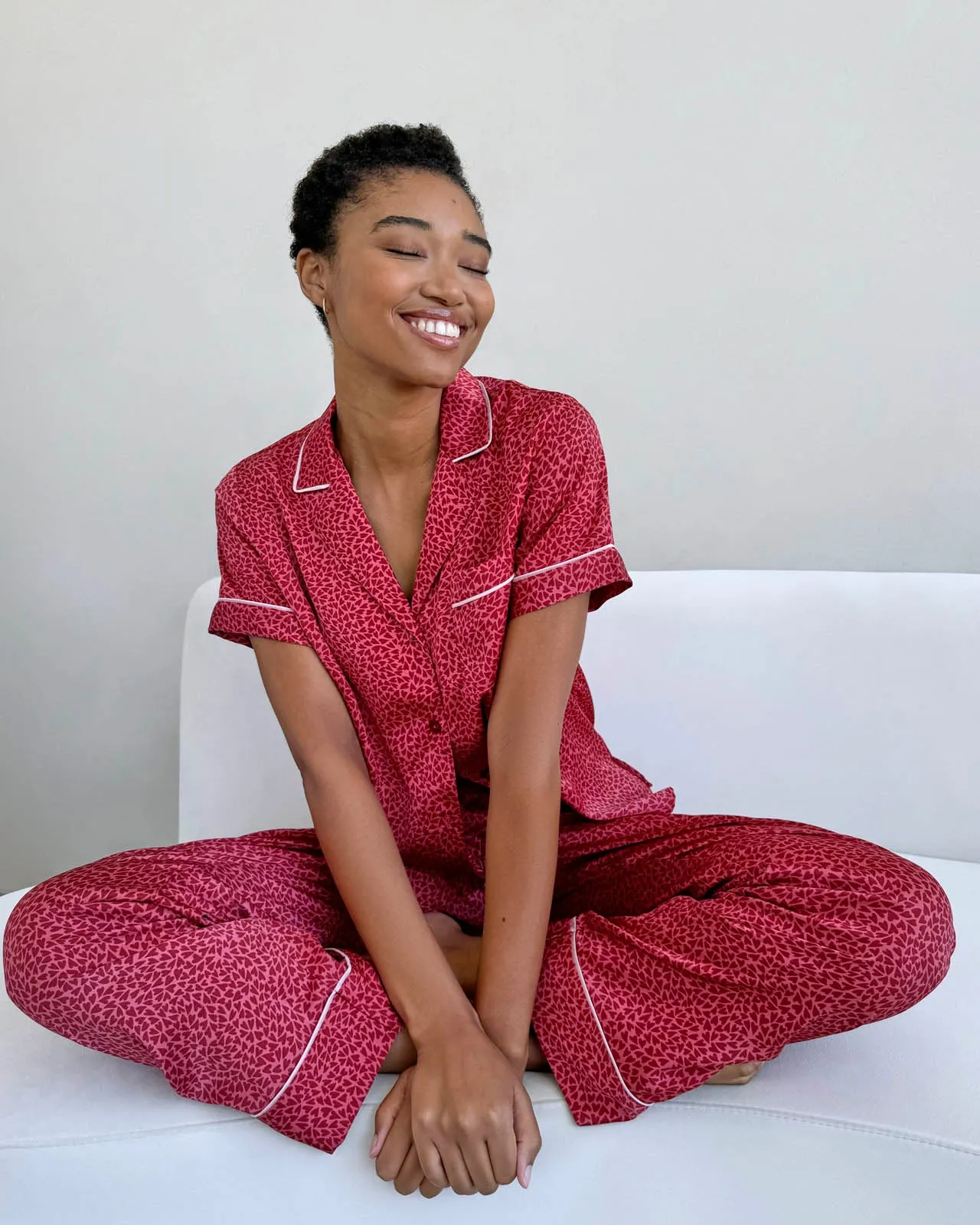 Mini Heart Toss Satin Silk Sleep Set sold by Splendid product image thumbnail 2