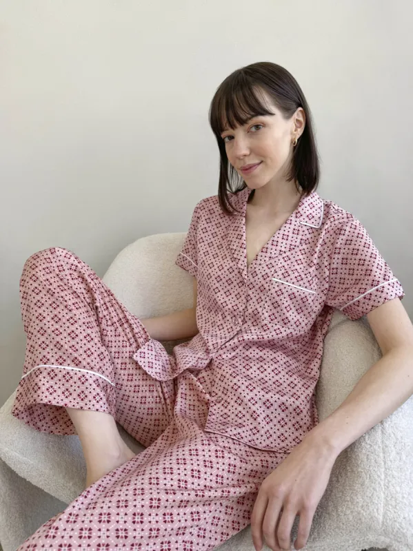 Hearts And Diamonds Geo Satin Silk Sleep Set sold by Splendid