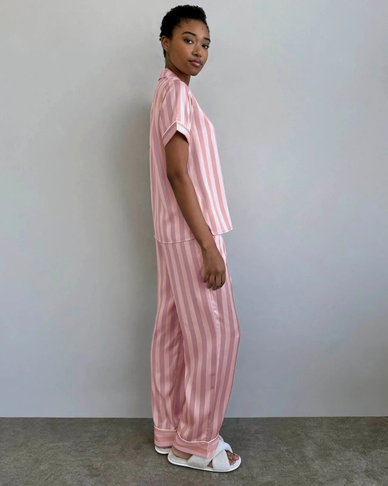 Cabana Stripe Satin Silk Sleep Set sold by Splendid product image thumbnail 4