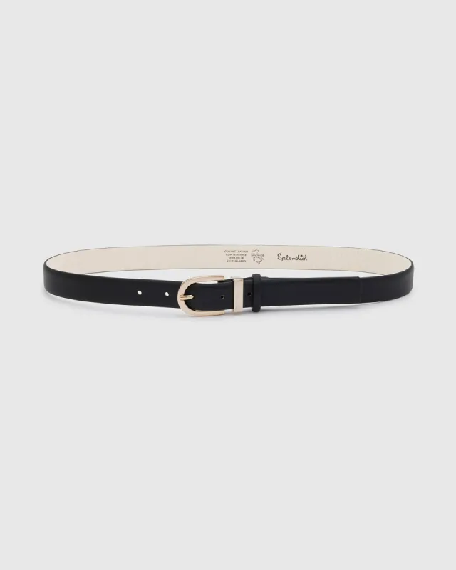 Wide Leather Belt with Metal Rope Twist Buckle sold by Splendid