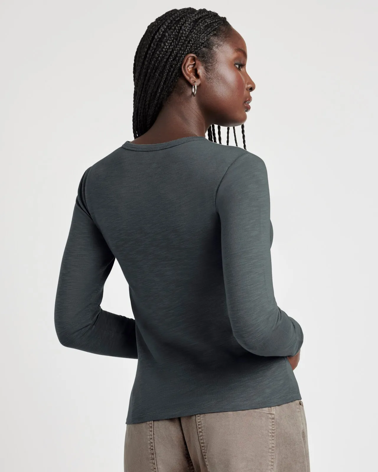 Long Sleeve Rib Tee sold by Splendid product image thumbnail 4