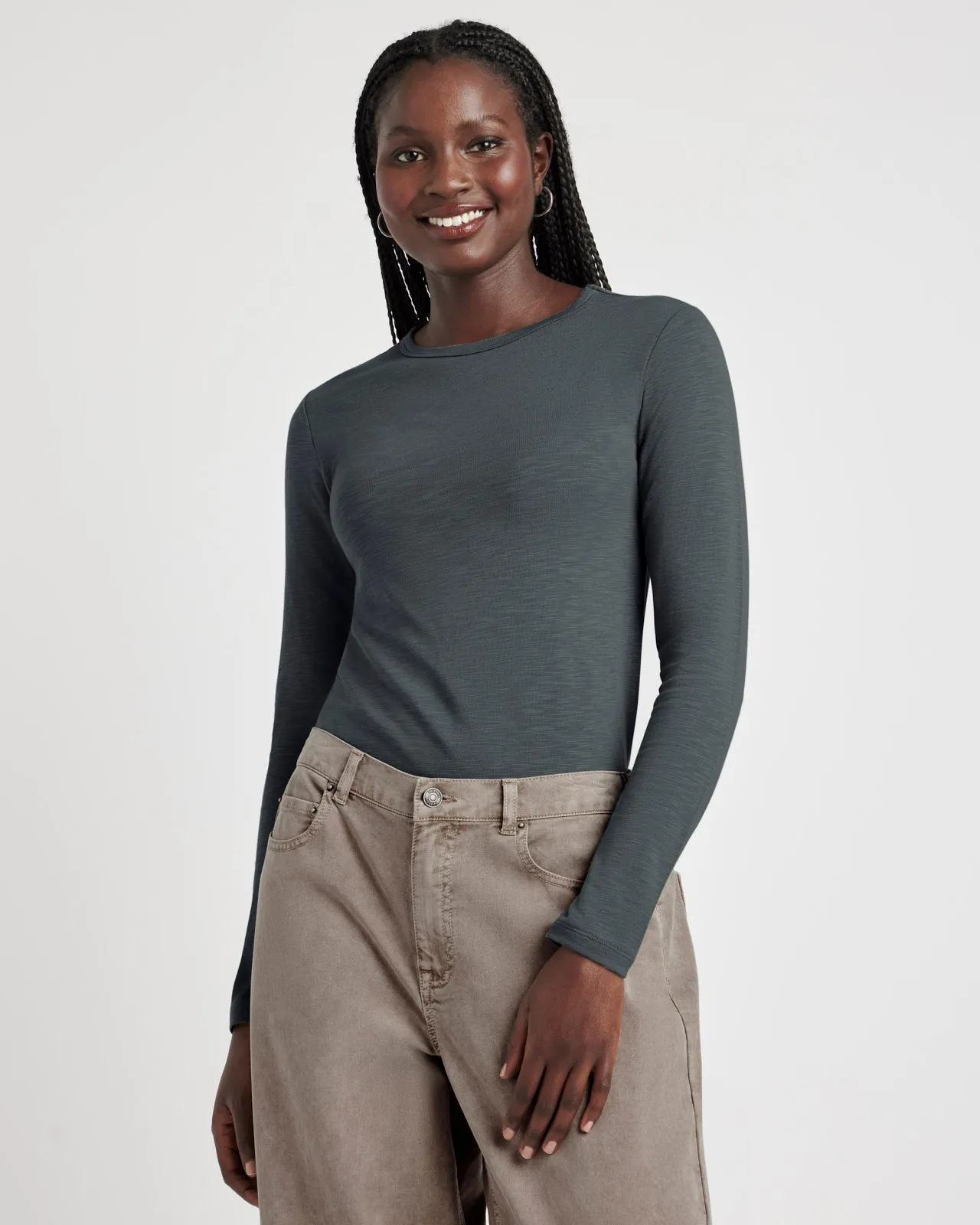 Long Sleeve Rib Tee sold by Splendid product image thumbnail 2