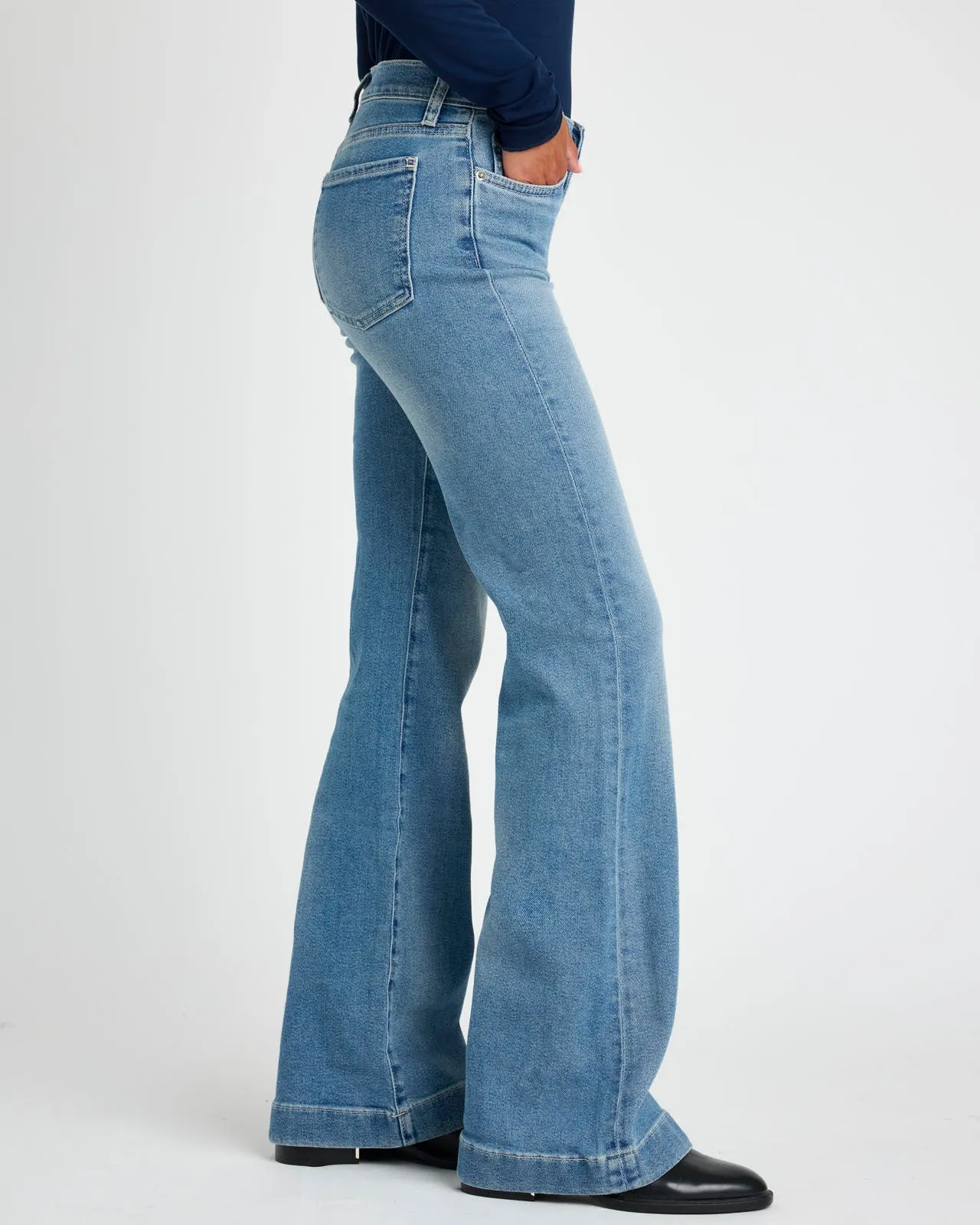 Dark Wash Trouser Jean sold by Splendid product image thumbnail 4