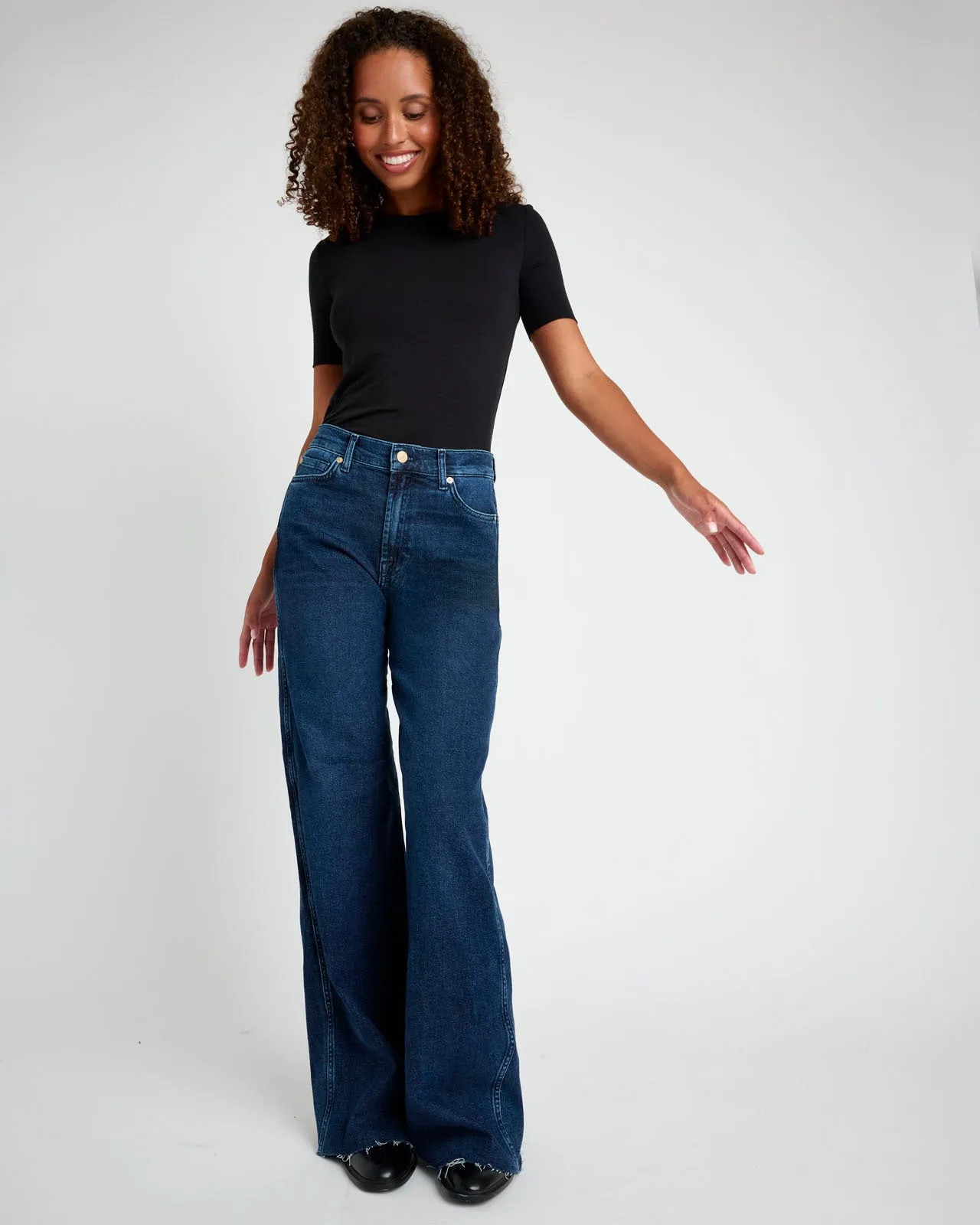 Slim Palazzo Raw Hem Jean sold by Splendid product image thumbnail 2