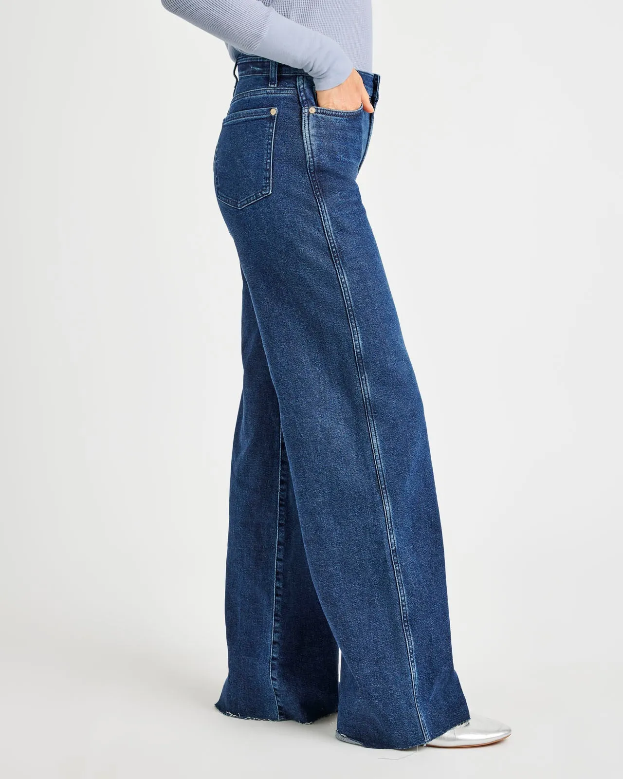 Light Wash Straight Leg Raw Hem Jean sold by Splendid product image thumbnail 2