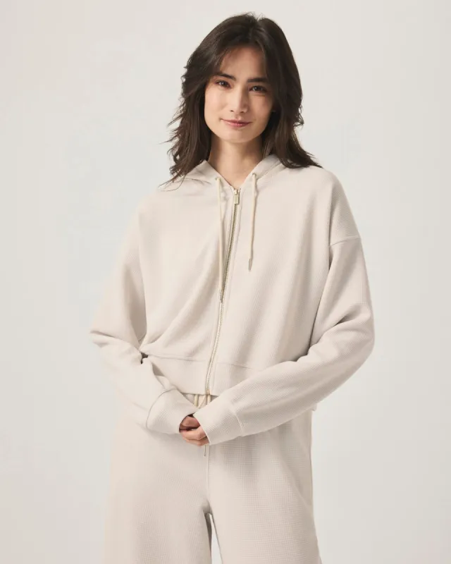 Waffle Scuba Zip-Up Pullover sold by Splendid