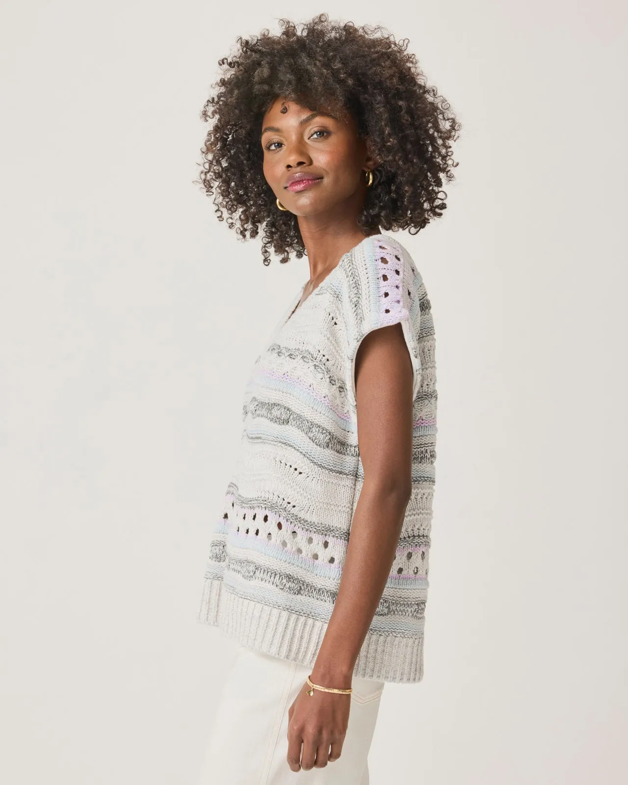 Brynna Striped Sweater Poncho sold by Splendid product image thumbnail 5