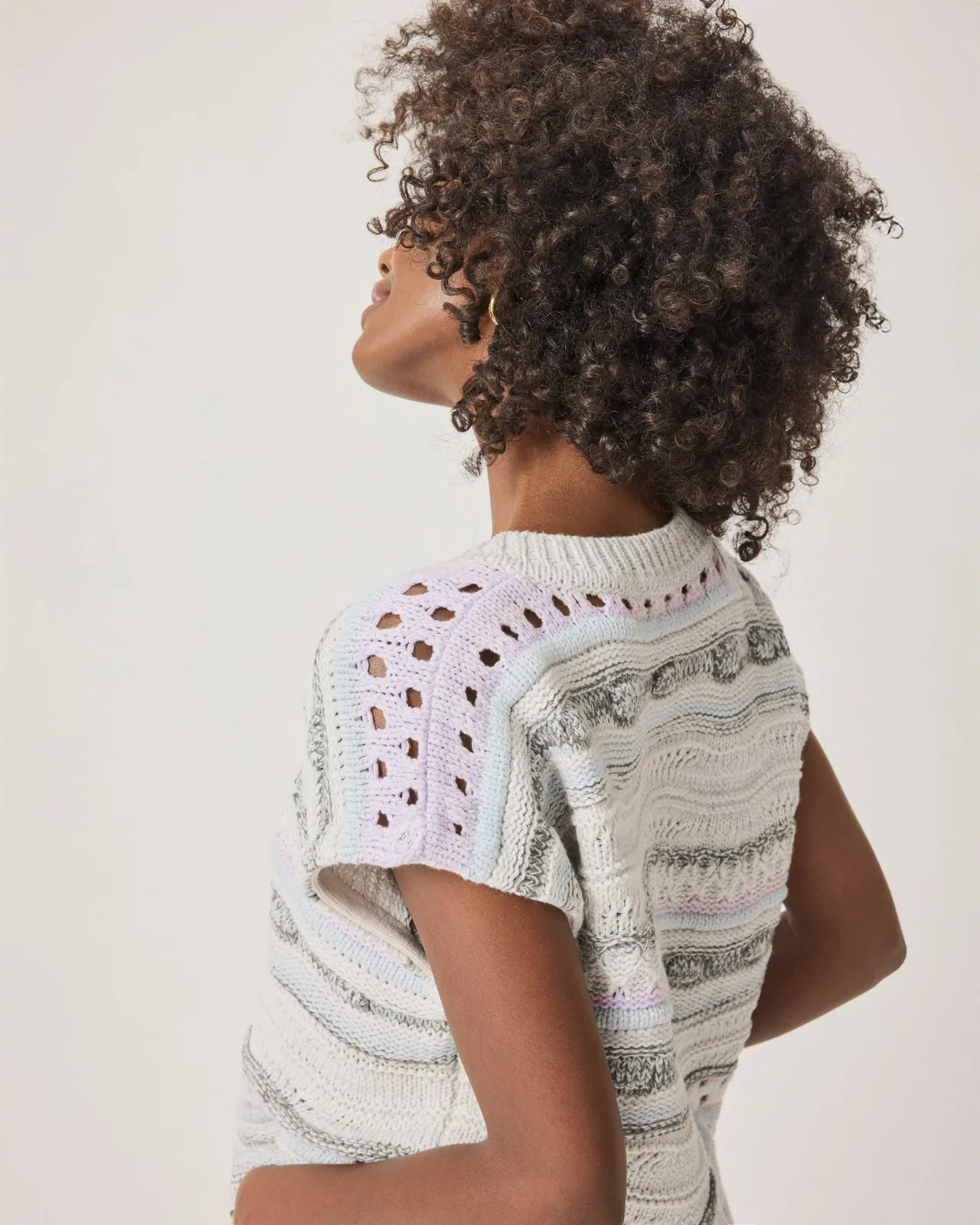 Brynna Striped Sweater Poncho sold by Splendid product image thumbnail 2